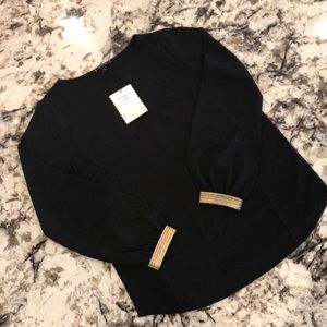 NWT Sz Small Stella & Dot Black Top